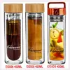 Custom oem private label neoprene sleeve cover double wall insulated glass coffee mug with lid and tea infuser