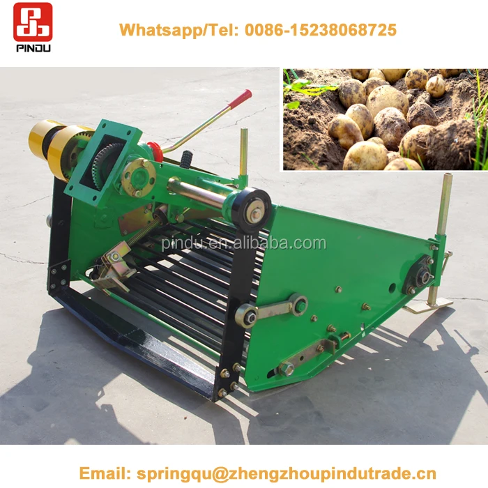 1. Single-row potato harvester machine for sale can be used in various tube...