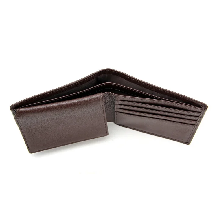 修身全粒面真皮钱包男士纳帕真皮钱包皮瓣 id 窗口 rfid 阻塞钱包