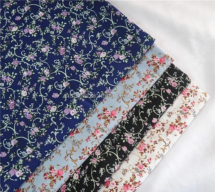 Small Floral Printed 100% Cotton Fabric For Textile Handmade Fabric 