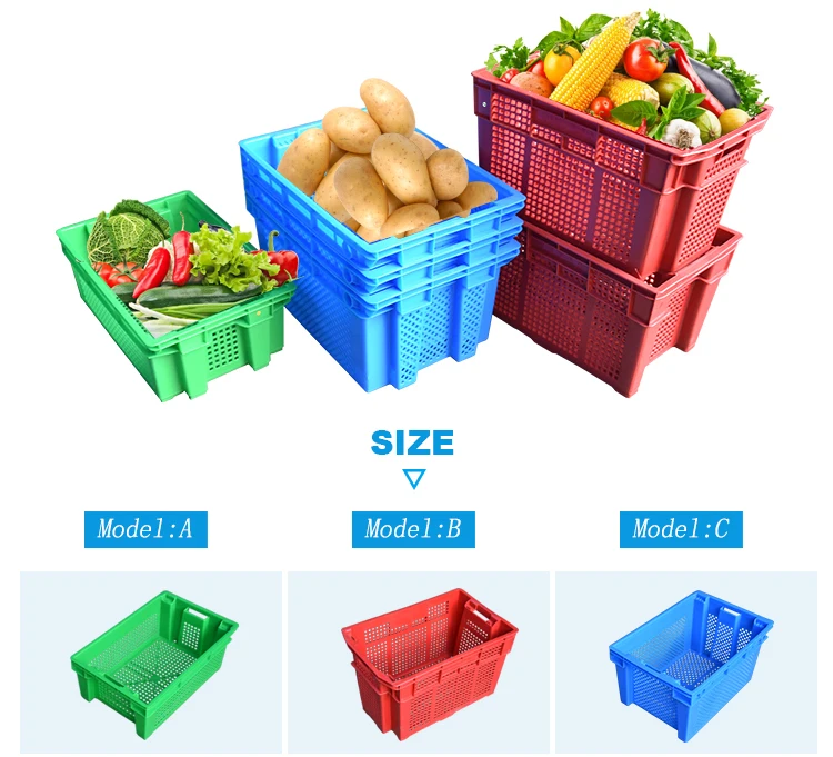 Excellent Quality Durable HDPE Plastic vegetable Crate Excellent Quality Durable HDPE Plastic vegetable Crate