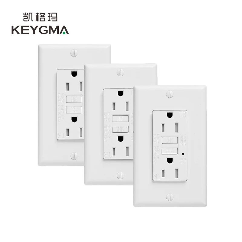 Keygma Residential/generalpurpose 220v 15a White Gfci Wall Outlet At Ul943 Standard Buy 15a