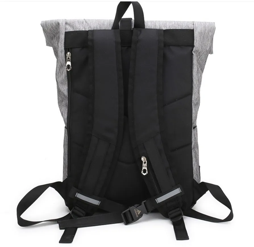 Black Roll Top Backpack Waterproof 15.6 Inches Buy Roll Top Backpack