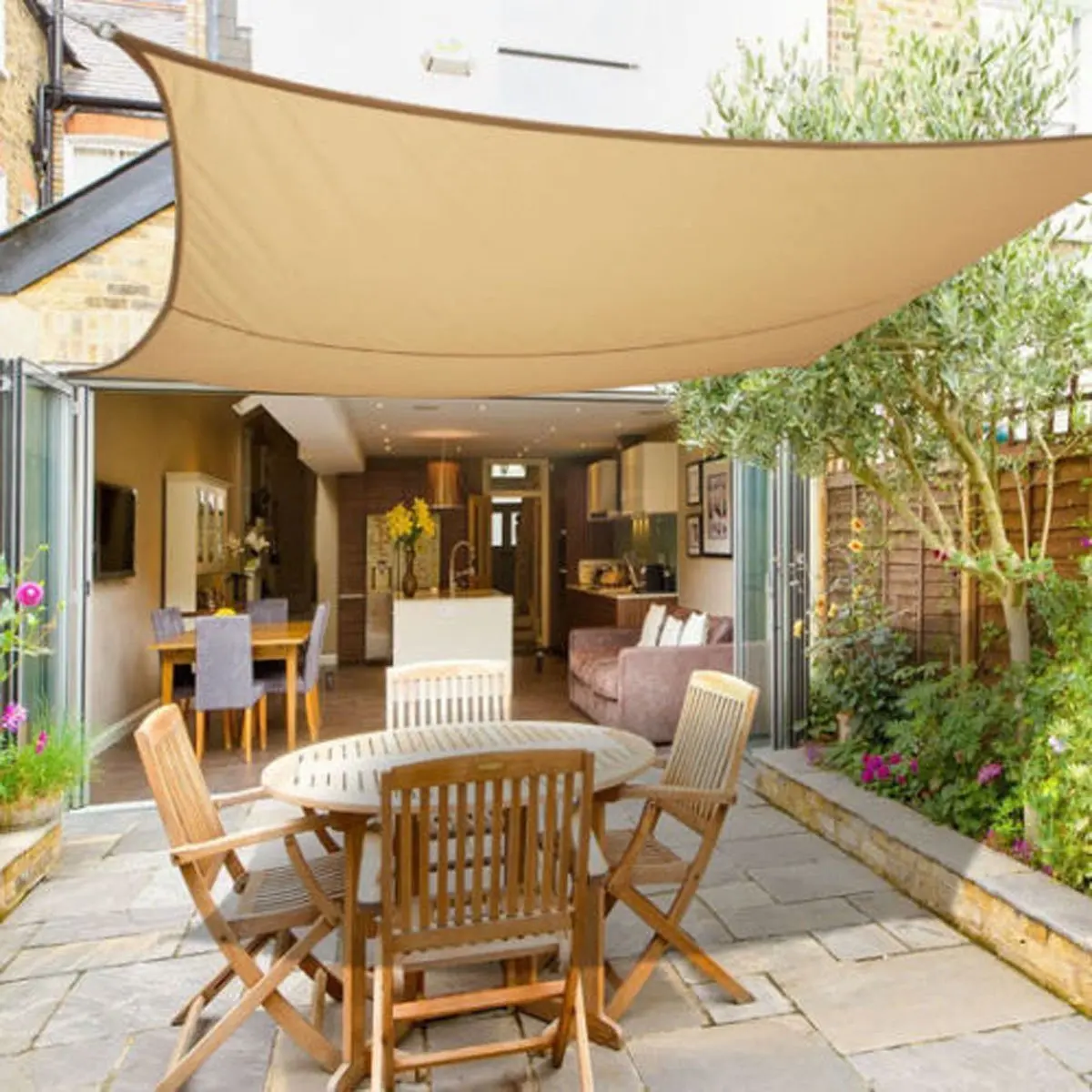 Shade Sail Water Resistant Sun Canopy Patio Awning Garden Sunscreen 98/% UV Block