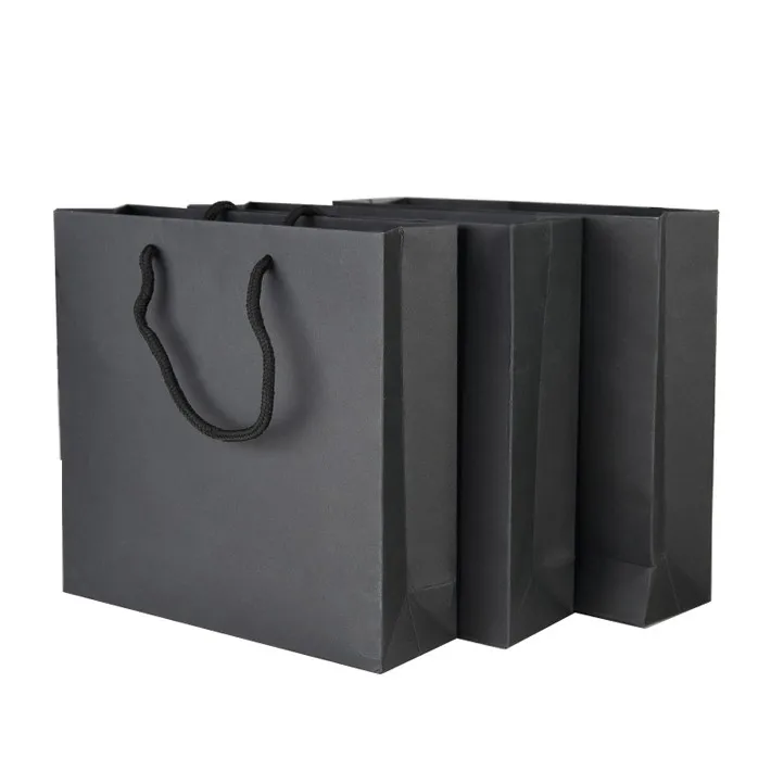 Cheap Wholesale Bulk Small Recycled Black Paper Gift Bags - Buy Bulk ...