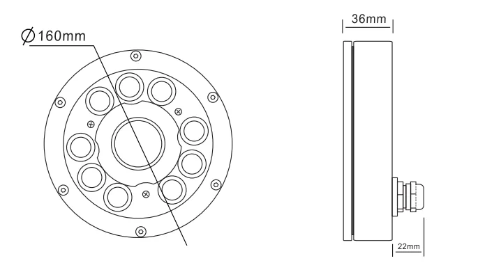 Donut type Floor fountain outdoor plaza installation 27W RGB/RGBW led fountain light 