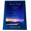 Hight white brightness led back lit illuminated menus for restaurant hotel customize one-side A4 menu card with gold logo