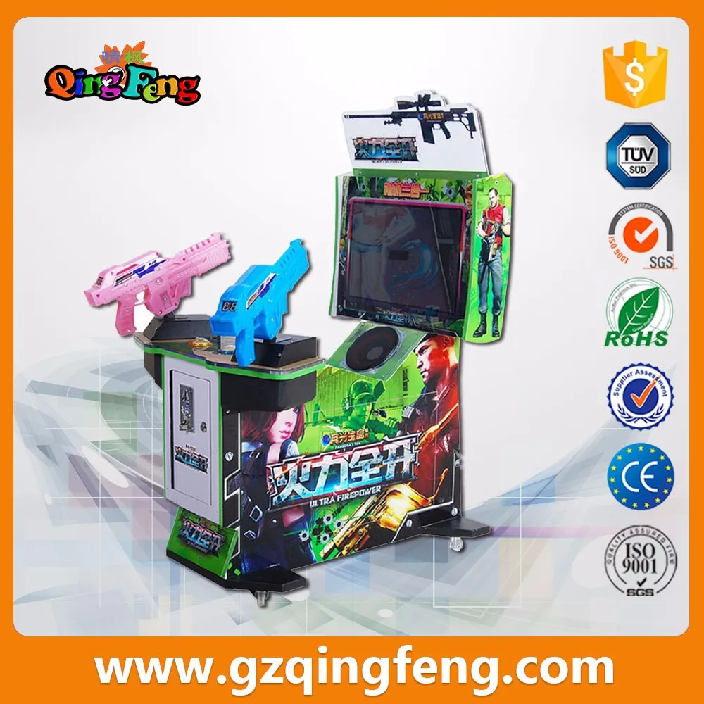 coin operated 22 inch  power simulator shooting target arcade game machine
