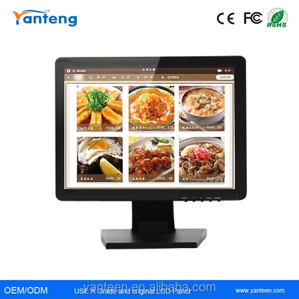 Square screen 15inch 17inch 19inch touch screen pos monitor with support Window Linux Mac