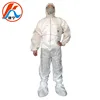 Xiantao constructor non woven SMS customized waterproof coverall with hood and zip fastening