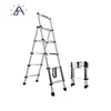 Construction building anodized silver aluminum folding stairs ladder