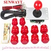 Jamma game Arcade DIY Parts Kit including Zero Delay LED USB Encoder + 2/4/8 Way SANWA Joystick + push buttons
