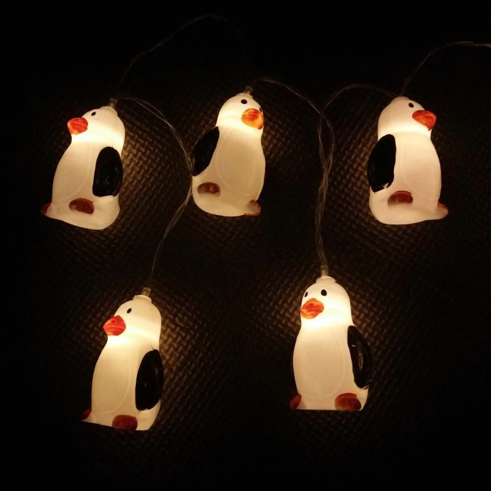 hot sale 10 leds decorative penguin shape fairy night mood light
