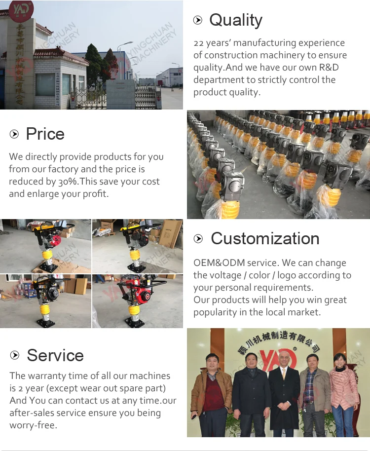 Yingchuan Machinery Looking for Agent Earth Tamping Rammer TRE-82
