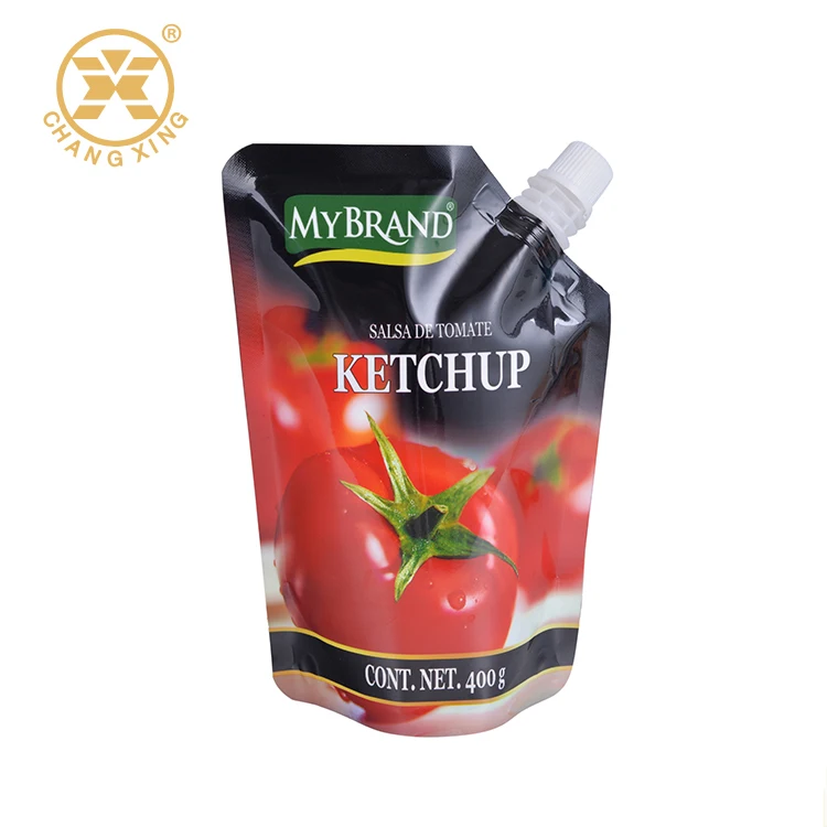 Refill Doypack Standing Pouch With Screw Cap For Fruit Puree Jam