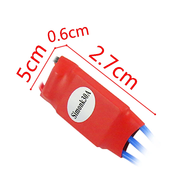 QB003-2 XXD Red Motor Speed Controller 30A Brushless ESC