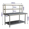 Customized Adjustable Multipurpose Commercial Kitchen Or Restaurant Work Steel Table