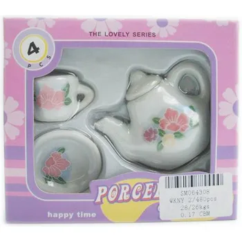 pink tea set toy