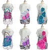 New 2016 WHOLESALE Bohemian Ice Silk Dress Plus Size Ice Silk Butterfly Pattern Loose Short-Sleeved Women's T-shirt