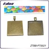 2016 20/25MM Copper Antique Bronze Square Cameo Cabochon Base Setting Pendants,