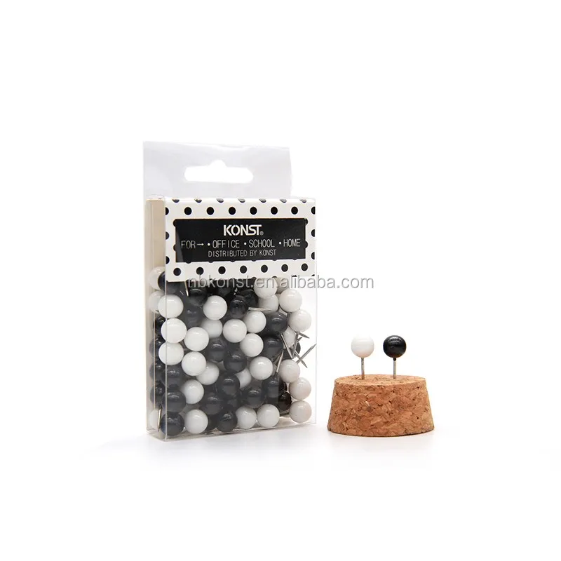 Low Price Customized Package Round Ball Plastic Head Map Push Pins