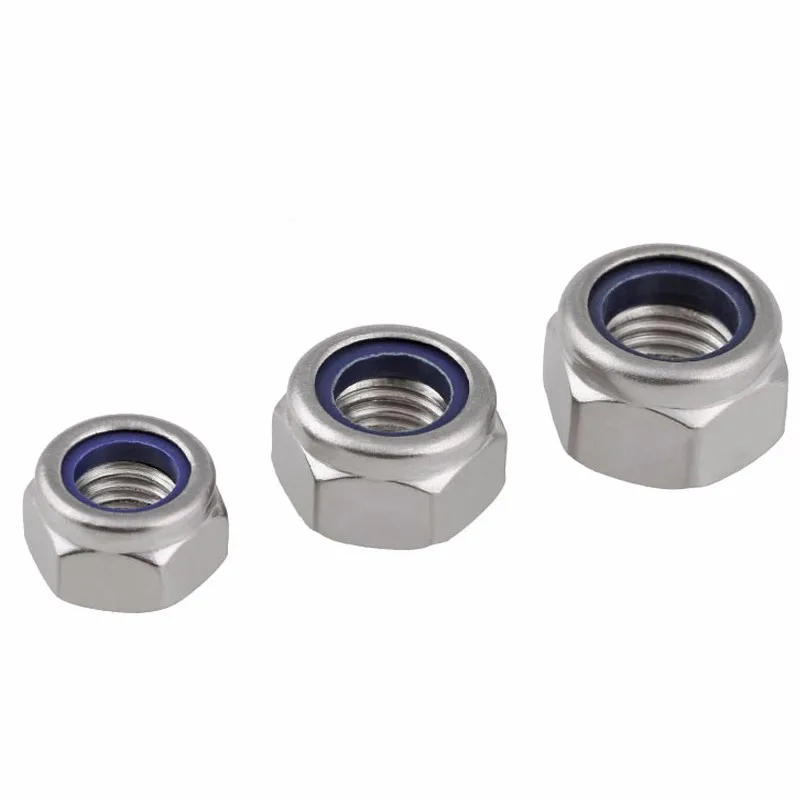 M12 M24 Stainless Steel Ss 316l Hex Nylon Lock Nut Din985 - Buy A4-80 ...