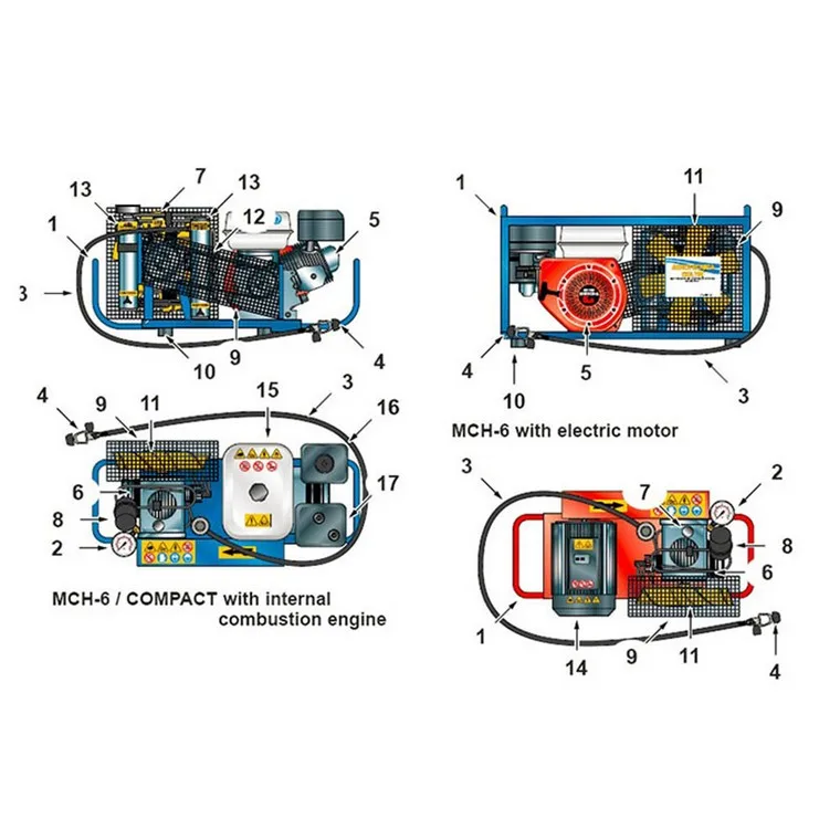 Pure Breathing Air Compressor MCH6/ET SCBA air compressor