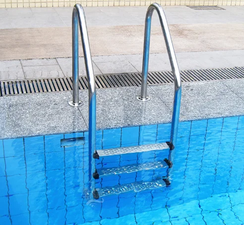 ladder supply factory pool portable steps folding swimming step stainless steel wholesale duty heavy handrail