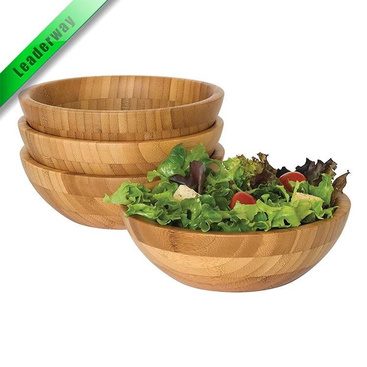  Lipper International Ensaladera de madera de bambú : Hogar y  Cocina