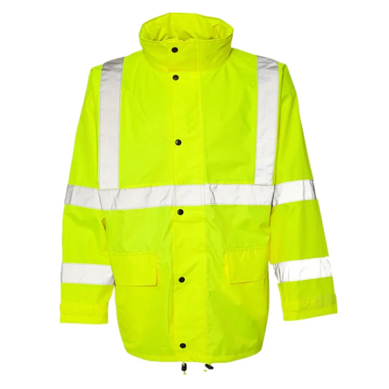 Workable Price 100% Waterproof Raincoat Hooded,Night Work Ansi Class 3 ...