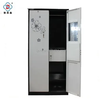 Iso Modern Design Flower Painted Office Bedroom Changing Room 2 Door Clothes Steel Almirah Buy Godrej Steel Almirah Indian Almirah Designs Steel