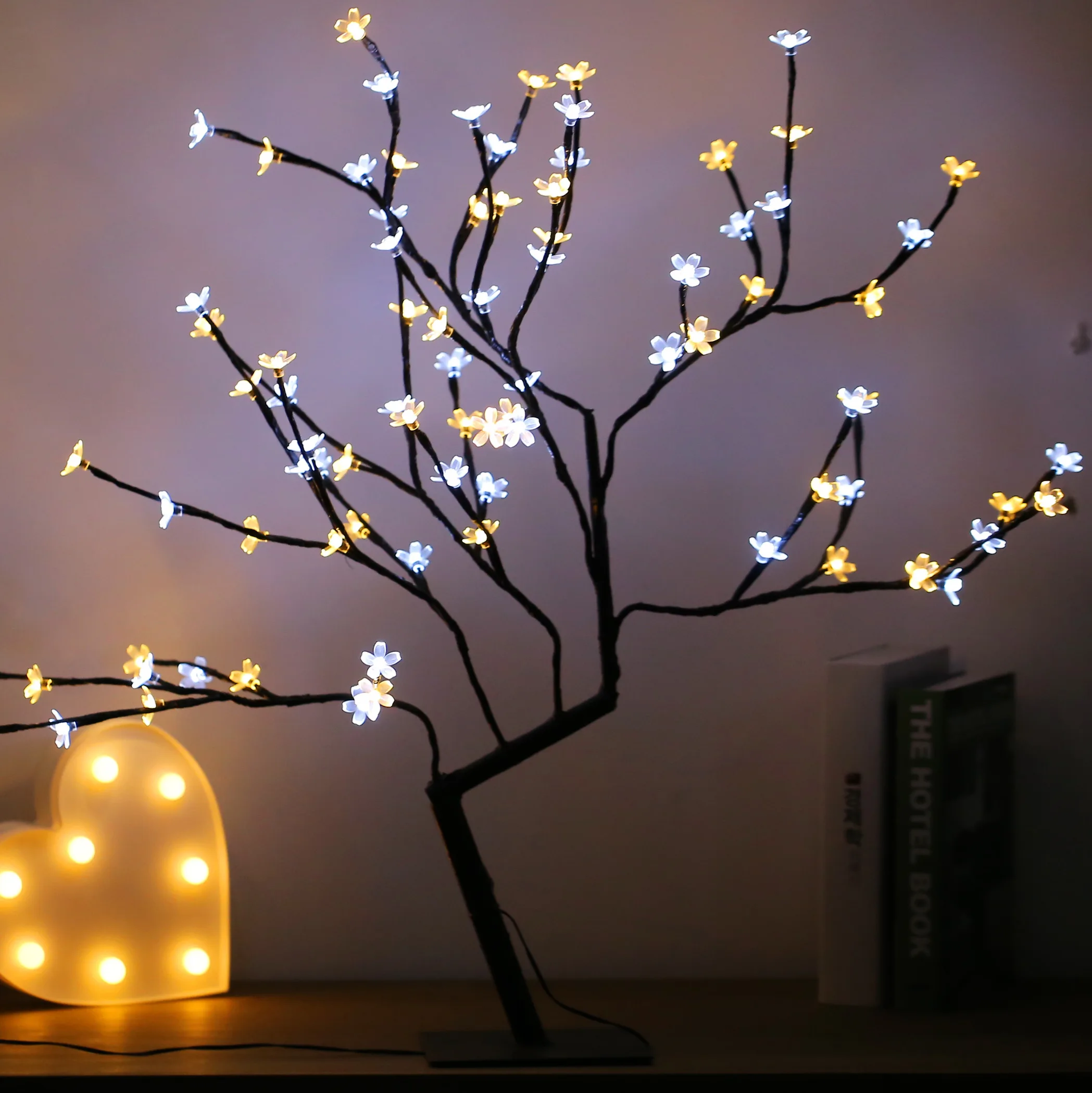 Artificial Christmas White Led Cherry Blossom Tree Light Flower Christmas Tree Buy Artificial