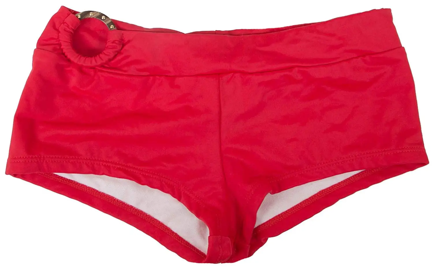 red boy shorts swimwear