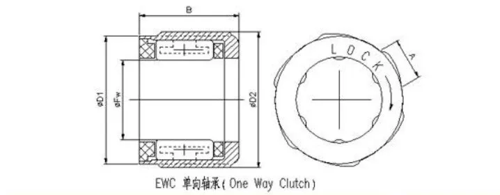 EWC 1WC series One Way Needle Bearing Small One Way Clutch