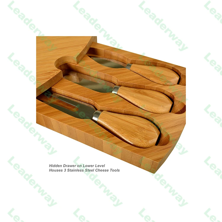 bamboo cheese board set