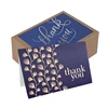 High Quality Personalized Luxury Black Gold Foil Greeting Thank You Cards
