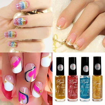 Lilyangel 10ml Colorful Nail Polish Art Pen Striping Brush In Lilyangel 10ml Colorful Nail Polish Art Pen Striping Brush In Bottle Glitter Powder
