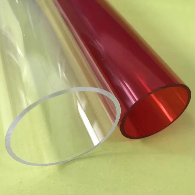 De alta calidad de acrílico transparente tubo 2 pulgadas de espesor perspex de base