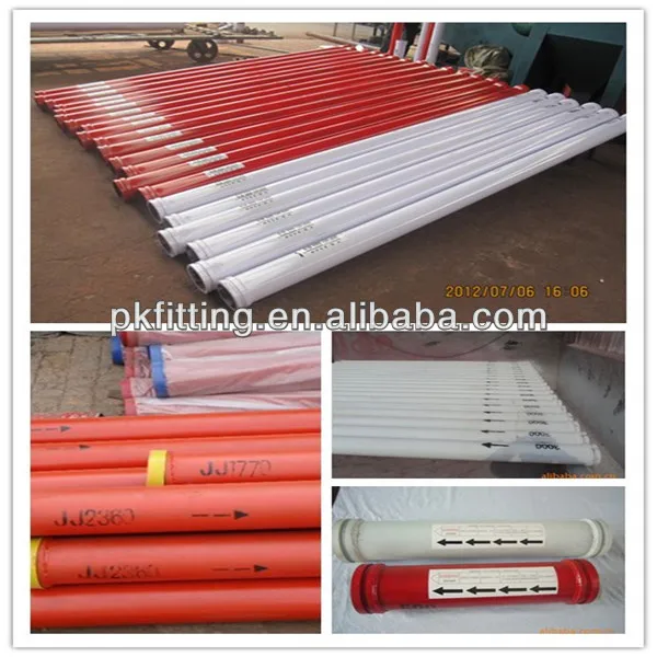 125mm Diameter 4.5mm Thickness Concrete Pump Truck Pipe Concrete Pump Delivery Pipe Twin Wall