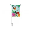 Wholesales Outdoor Advertising Decorative Metal 3 Parts Iron Garden Flag Stands Pole