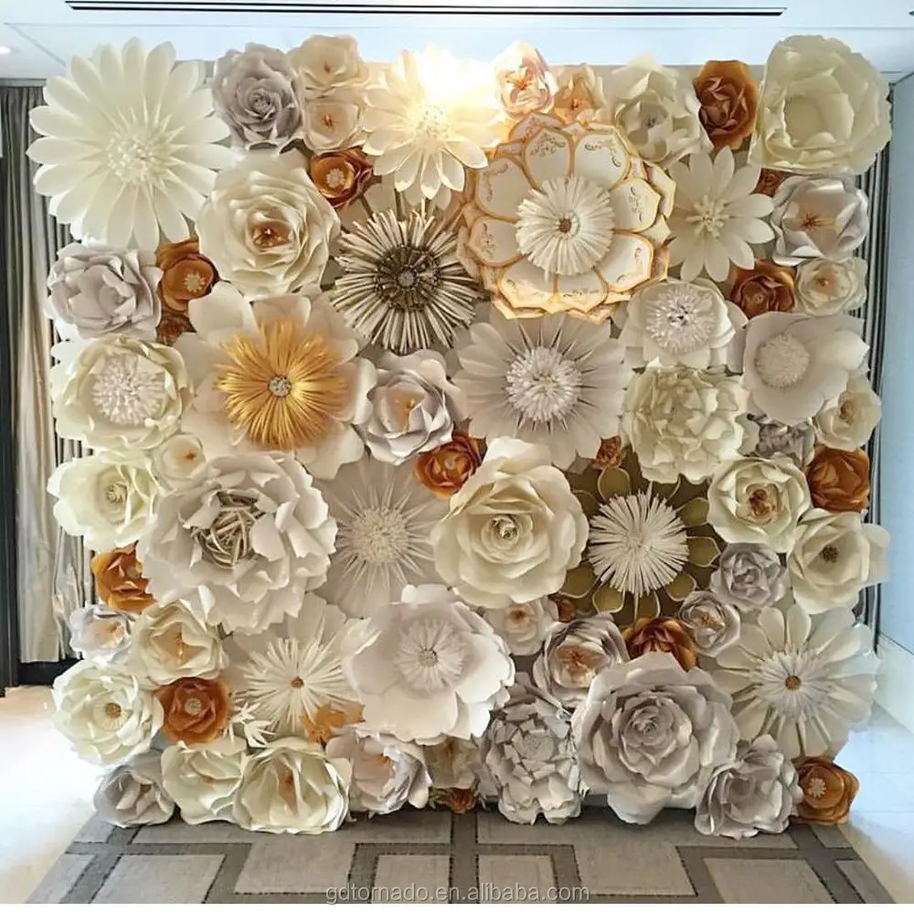 Large Paper Flowers Backdrop \/ Giant Paper Flowers Backdrop \/ Paper Flower Wedding Decor  Buy 