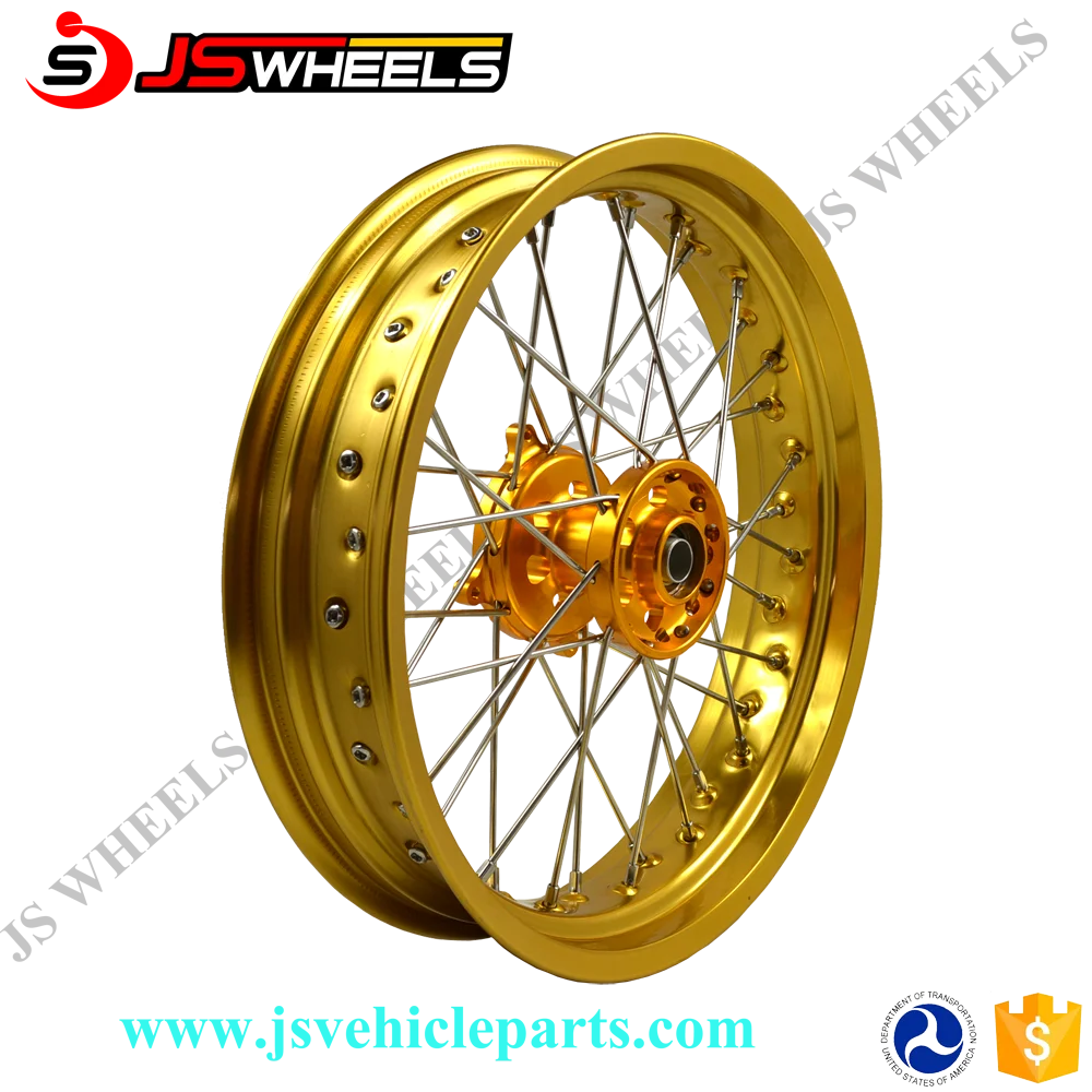 Supermoto Wheels Gold Rims 17x3.5 17x5.0 Rmz 250 450 Wheels - Buy 17 ...