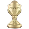 Gold plated chalice with host religious lapel pin