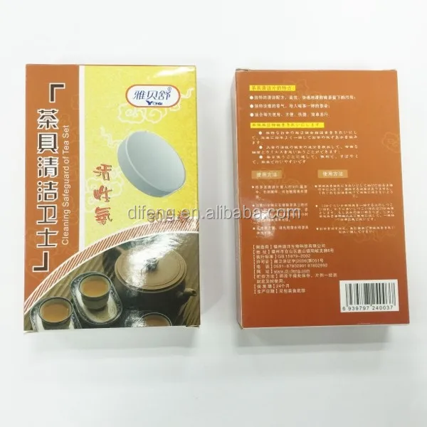 China OEM tea set cleaner tablets 30 tablets/box