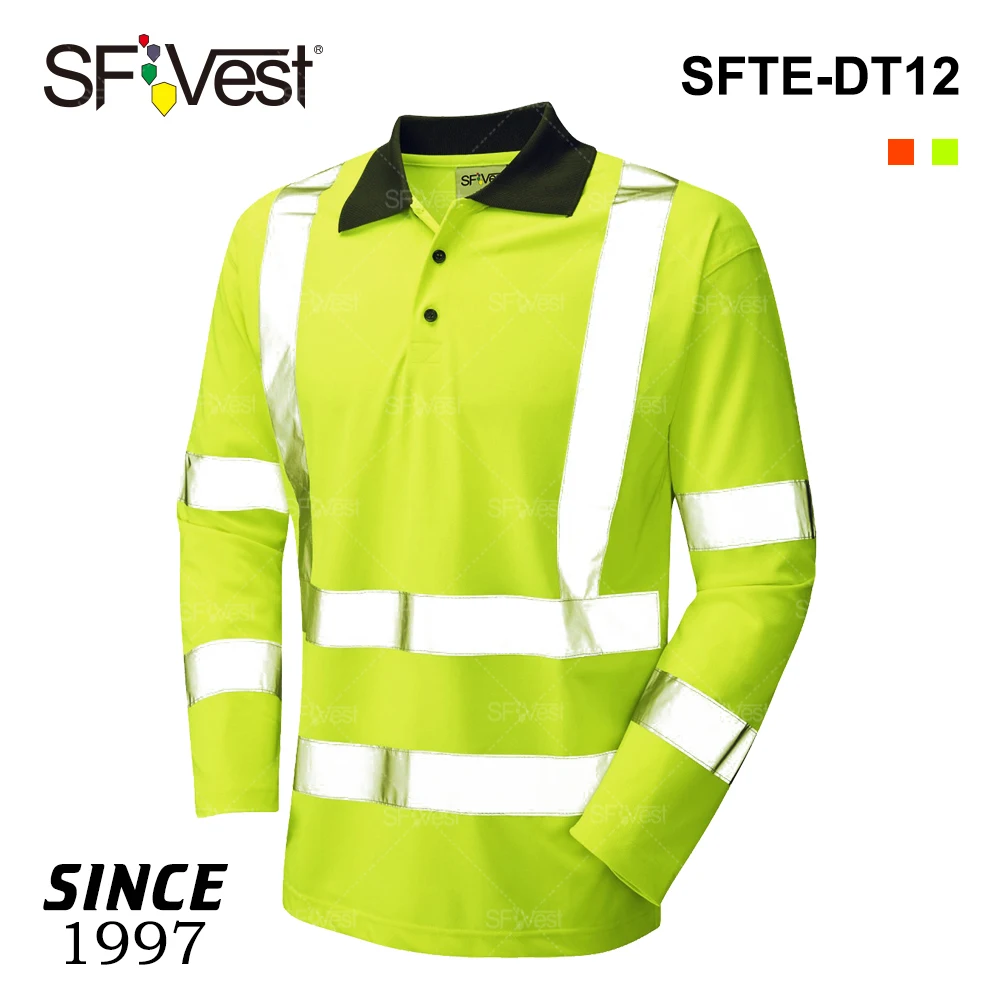 Custom Oem Microfiber Work Uniform Safety Workwear Fluorescent Orange