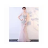Sexy V-neck Lace Mermaid Nail Drill Evening Dress