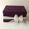 14x14x7.5inch Program Box Bubble Boxes Silk Shantung Made Boxes with Tulle and Pearl Decoration