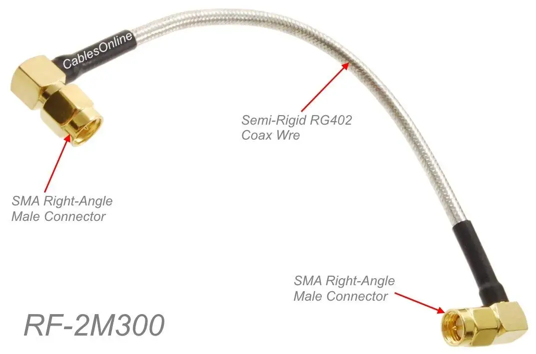 USA-CA RG188 SMA MALE ANGLE to N MALE ANGLE Coaxial RF Pigtail Cable