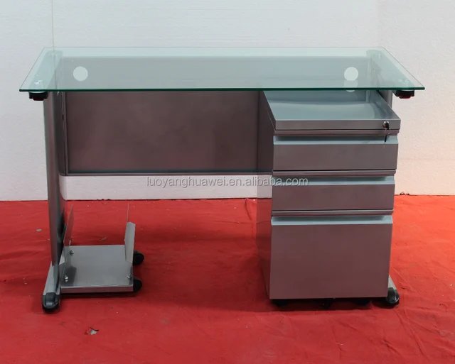 1 4m Tempered Glass Top Office Desk Buy Modern Glass Office Desk