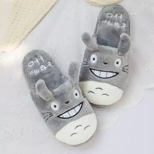 Totoro Cute Cat Cartoon Animal Women/men Couples Home Slipper For Indoor  House Bedroom Flats Comfortable Warm Winter Shoes - Buy High Quality  Slipper Machine,China Animal Print Office Supplies Suppliers,Cheap Slippers  Cotton Product
